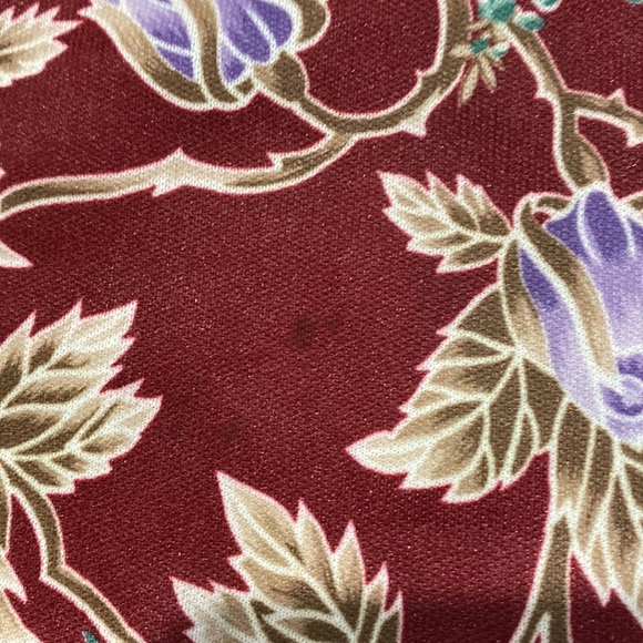 Vintage 70s Mod Fall Floral Dagger Collar Triangle Pull Zipper Front Dress - Picture 12 of 13